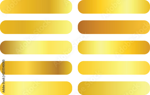 Golden premium gradient swatch palette set .