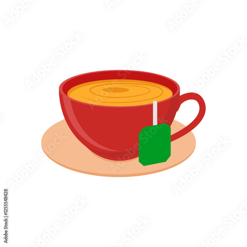 Tea , Autumn Isolated Vector Illustration