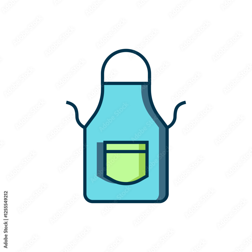 Filled outline Blacksmith apron icon isolated on white background. Protective clothing and tool worker. Flat filled outline style with shadow. Vector Filled outline Blacksmith apron icon isolated on white background. Protective clothing and tool worker. Flat filled outline style with shadow. Vector