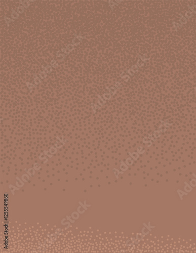 Brown background dotted noise vertical banner. Abstract Mocha mousse gradation textured template. Monochrome chocolate backdrop. Minimal modern vector illustration.