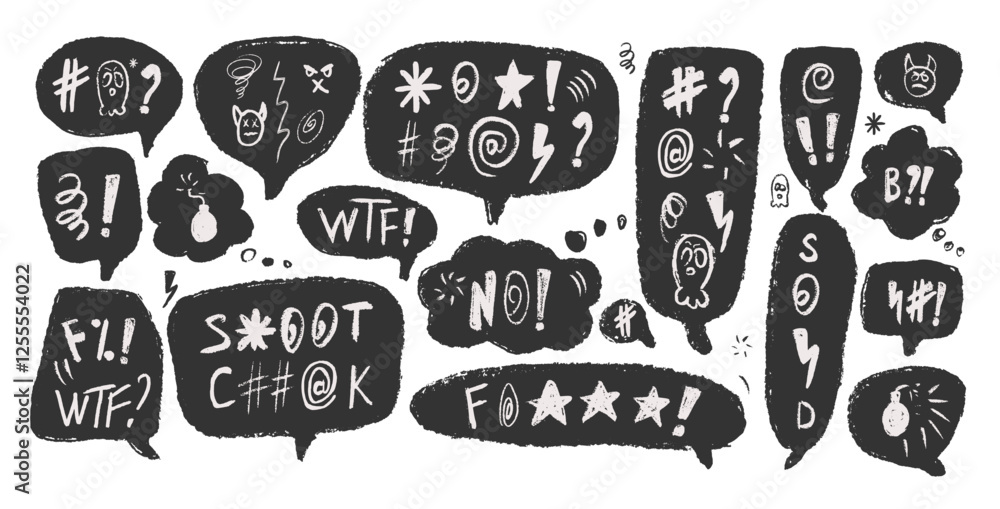 Fotografia Speech bubbles with swear words