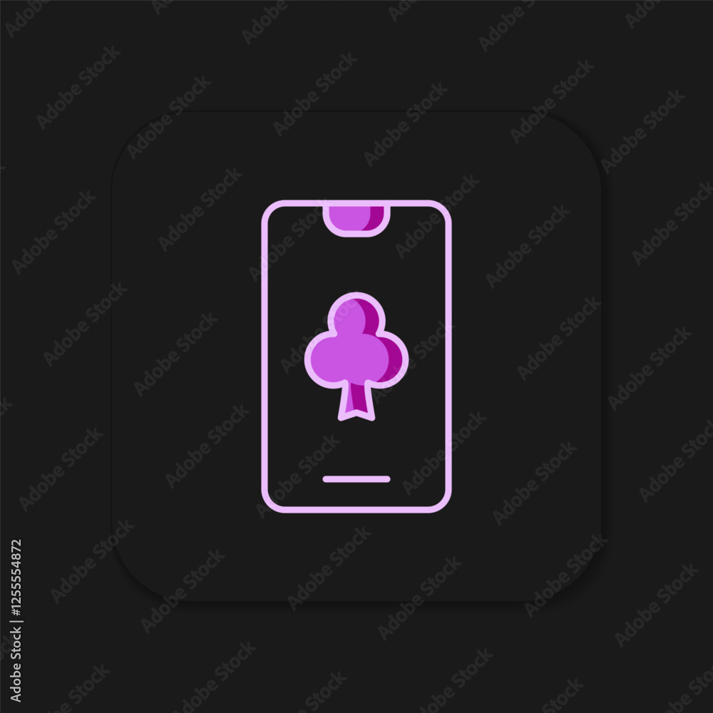 Filled outline Online poker table game icon isolated on black background. Online casino. Flat filled outline style with shadow. Vector Filled outline Online poker table game icon isolated on black background. Online casino. Flat filled outline style with shadow. Vector
