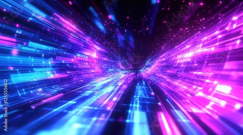 abstract blue mint and pink background with futuristic interlaced digital glitch distortion effect Glitch effect overlays  digital distortion textures 
