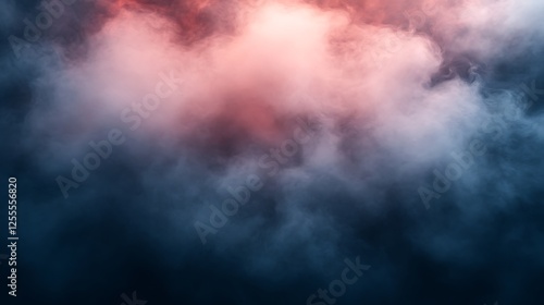 Abstract image of swirling blue and pink smoke