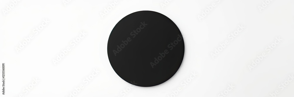 Black Circle Minimalist Design Element on White Background Perfect for Mockups and Branding Black Circle Minimalist Design Element on White Background Perfect for Mockups and Branding