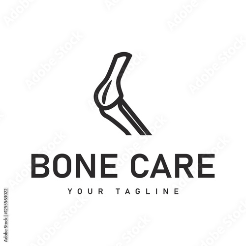 Bone or Orthopedics for Bone Care and Bone Health Logo Design Template Illustration