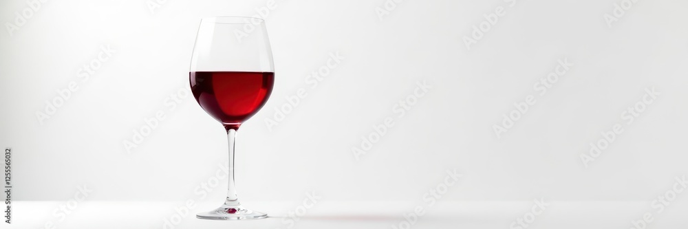 Rich red wine in a glass, white backdrop gradient, tasting notes, glassware, drink Rich red wine in a glass, white backdrop gradient, tasting notes, glassware, drink