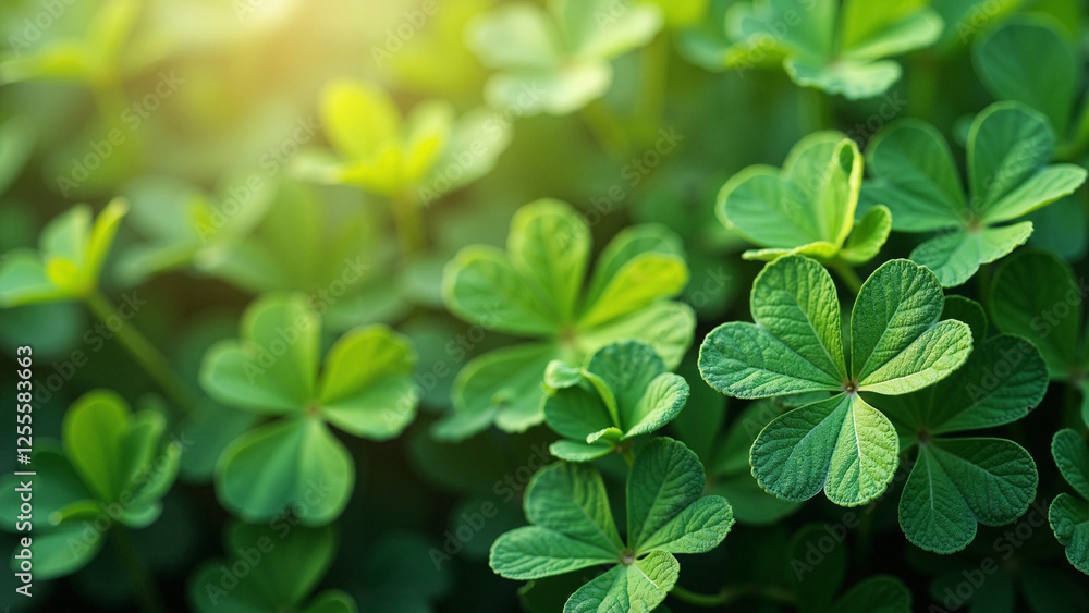 Lush Clover Field: AI-Generated St. Patrick's Day Background for Marketing, Events, and Seasonal Promotions Lush Clover Field: AI-Generated St. Patrick's Day Background for Marketing, Events, and Seasonal Promotions
