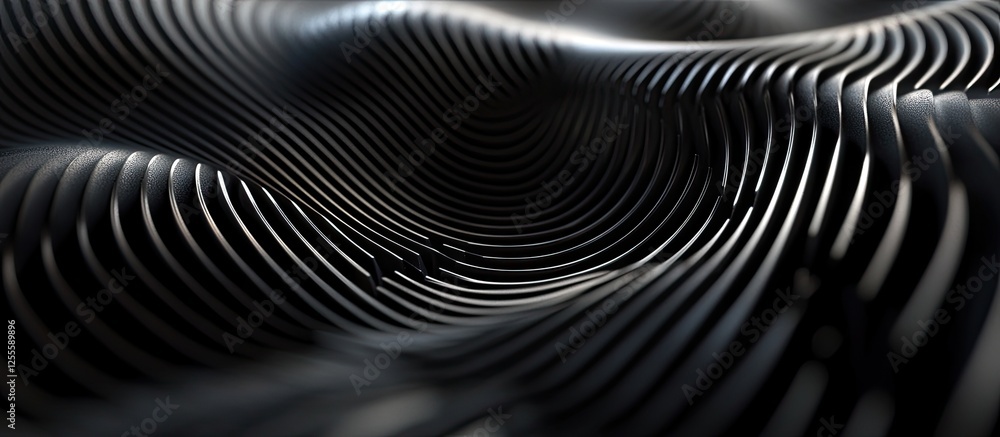 Black labyrinth background with focus on the center, 3D rendering, high definition, no blur, high resolution. Black labyrinth background with focus on the center, 3D rendering, high definition, no blur, high resolution.
