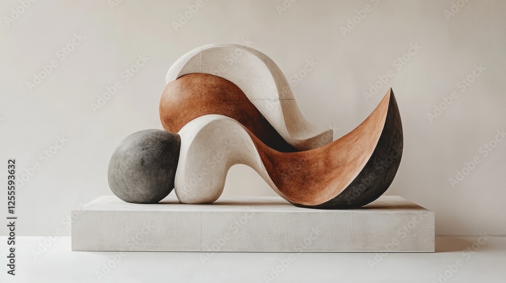 custom made wallpaper toronto digitalA minimalist abstract podium with floating elements and a clean, neutral background