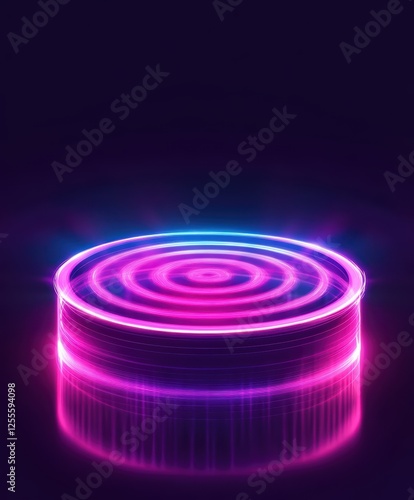 Radio wave pulse glow. Smart home sensors, wireless beacon, digital transmission sound. Transparent glowing Wi-Fi logo. Radar beams emitting a network light effect for IoT devices

