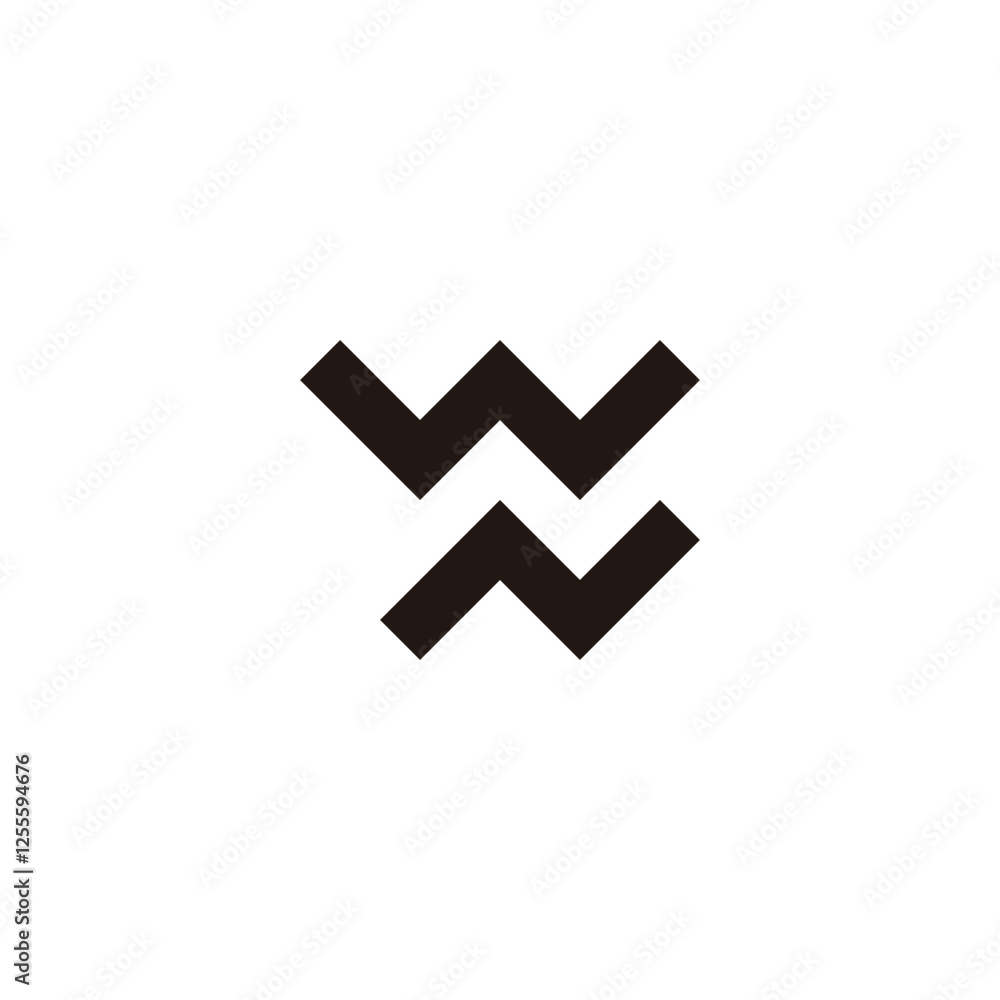 Letter w and N geometric symbol simple logo vector Letter w and N geometric symbol simple logo vector