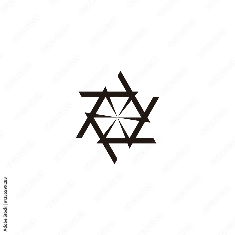 Hexagon, rounded, knifes geometric symbol simple logo vector Hexagon, rounded, knifes geometric symbol simple logo vector