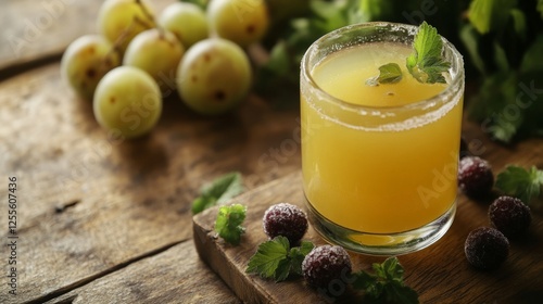 Wallpaper Mural Vibrant Plum Juice - A Refreshing Summer Drink Torontodigital.ca