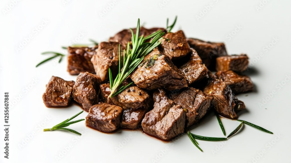 Roasted Beef Cubes with Rosemary - A Culinary Delight Roasted Beef Cubes with Rosemary - A Culinary Delight