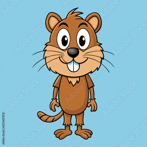 cartoon vole vector