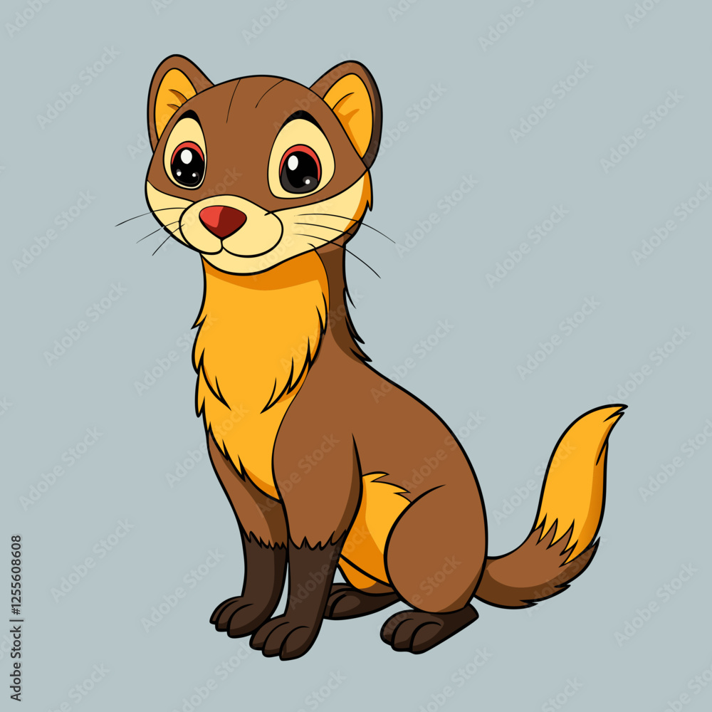 Fototapeta premium ferret cartoon vector