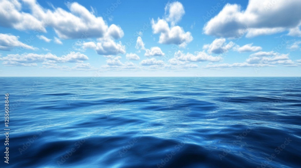 Obraz premium Stunning Ocean View Under a Cloud-Filled Sky