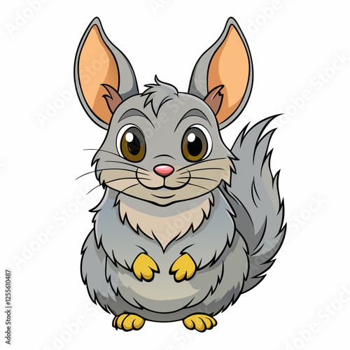 chinchilla cartoon  vector