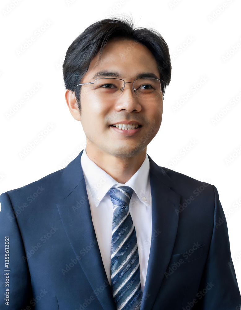 Portrait of only one Man. White Background. Portrait of only one Man. White Background.