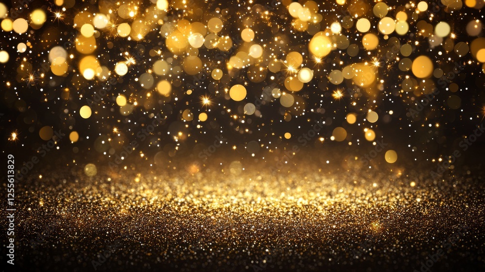 Golden Glitter Background - Festive Sparkle for Celebrations