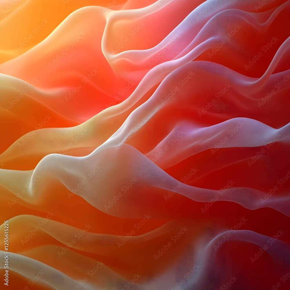 Obraz premium A subtle glow effect fading from soft white to warm peach.