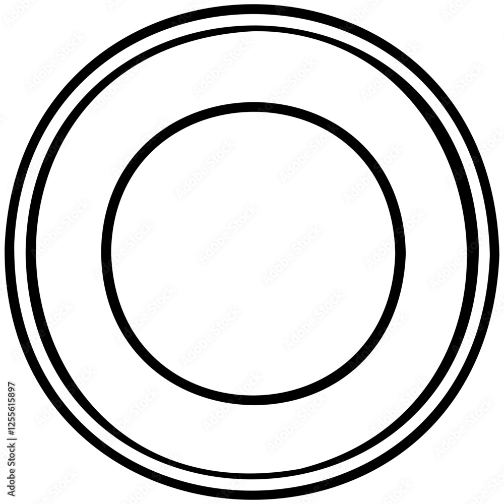 Minimalist Line Art Plate Icon Vector For Menus, Restaurants, and Modern Kitchen Designs Minimalist Line Art Plate Icon Vector For Menus, Restaurants, and Modern Kitchen Designs