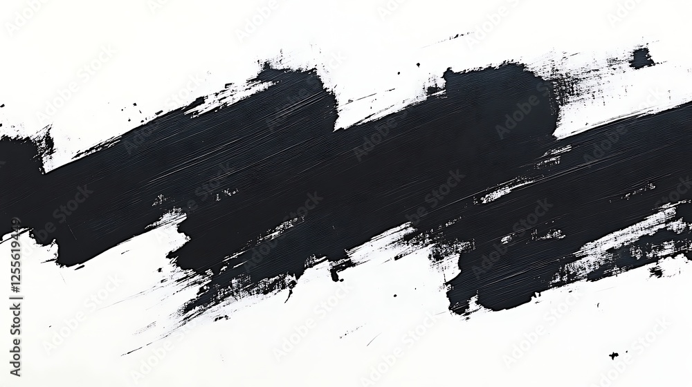 Abstract Black Paint Strokes On White Background Abstract Black Paint Strokes On White Background