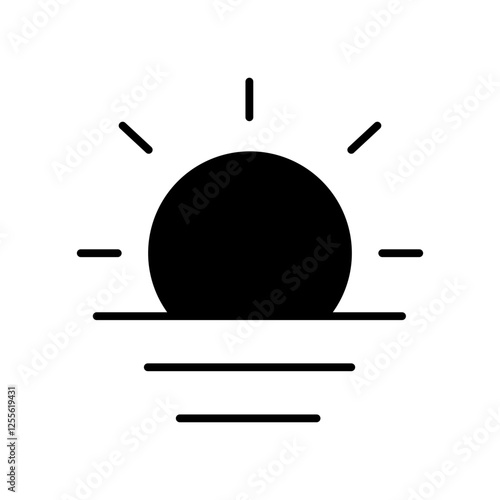 sunrise glyph icon