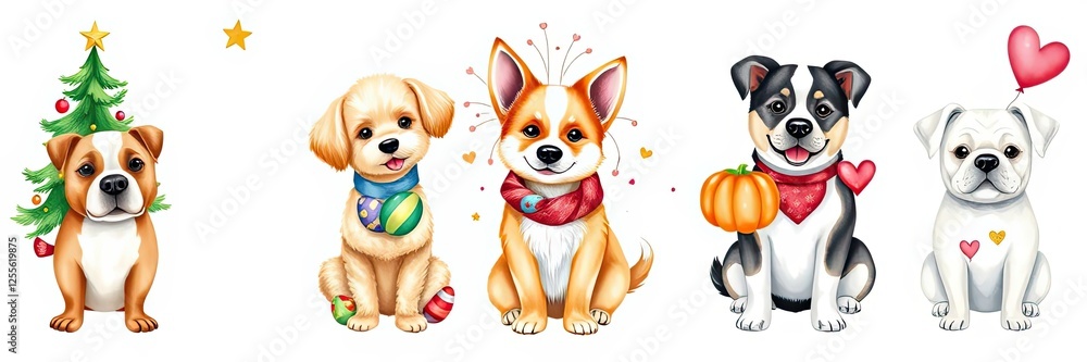 Adorable Puppy Collection Christmas Easter Thanksgiving Dogs Adorable Puppy Collection Christmas Easter Thanksgiving Dogs