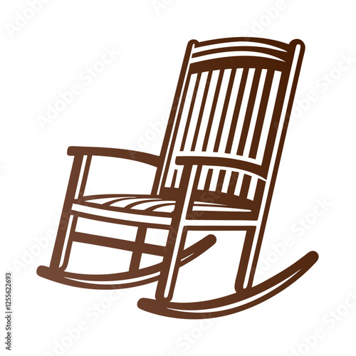 Minimalist Rocking Chair Icon Logo vector for Branding.