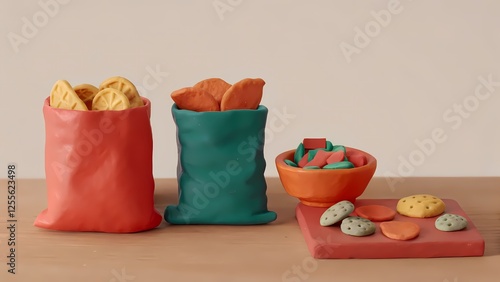 christmas gift bag with gifts