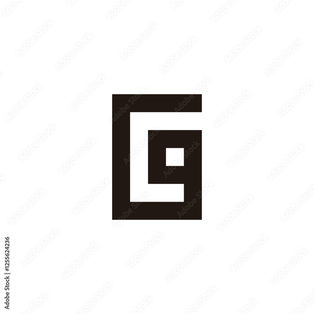Letter Gg square connect geometric symbol simple logo vector Letter Gg square connect geometric symbol simple logo vector