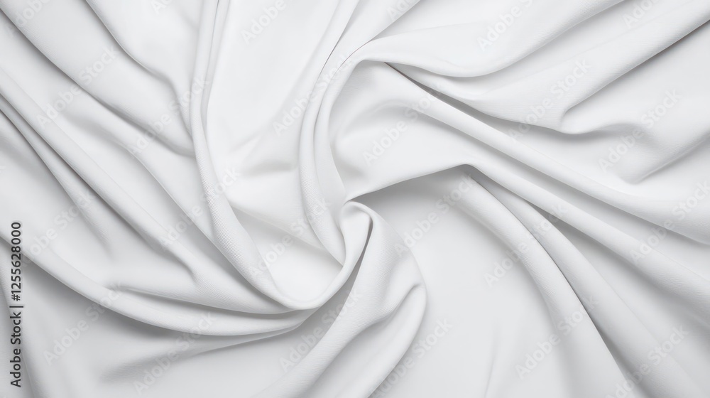 Obraz premium White Fabric Draped Texture Background