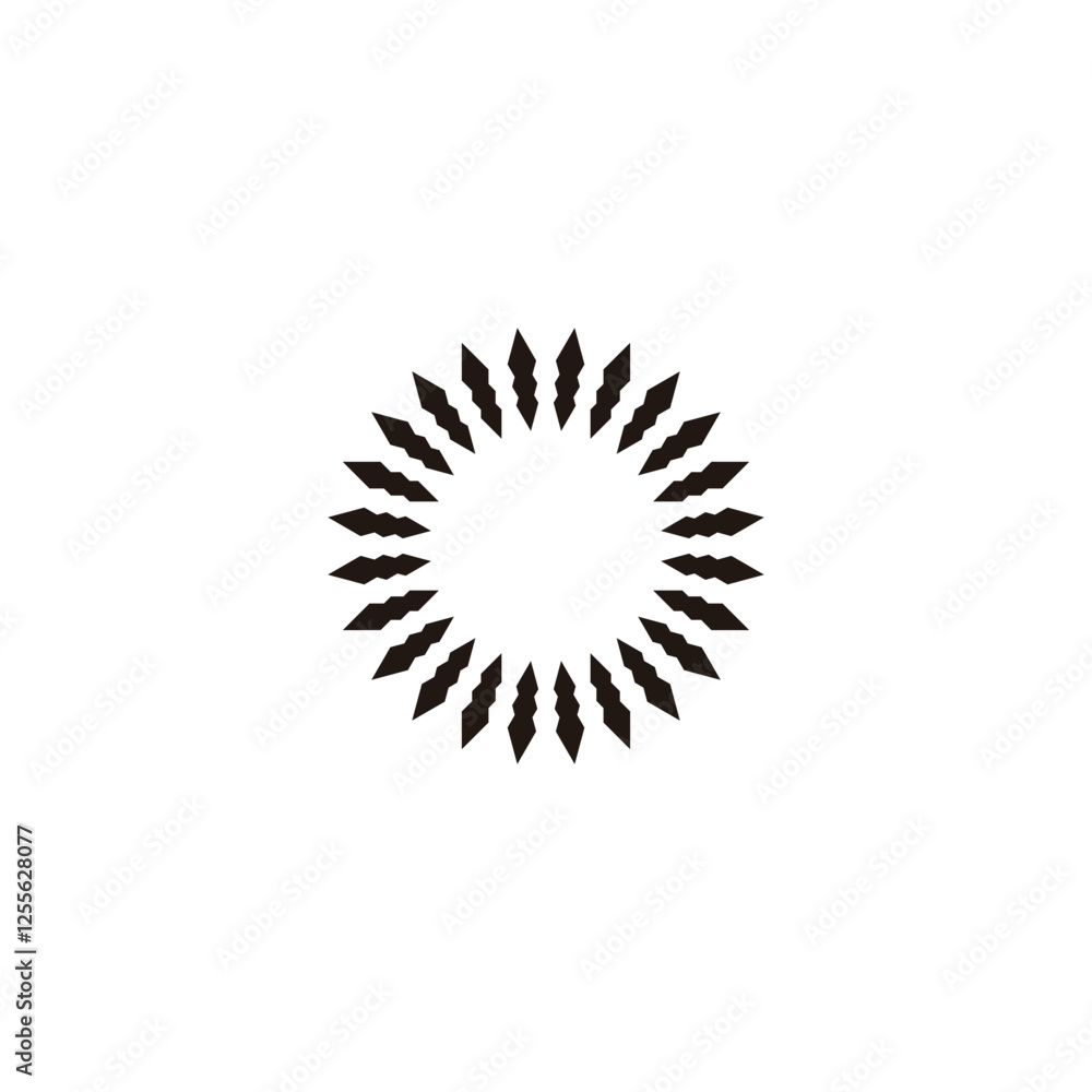 Fototapeta premium Arrows, round, figure geometric symbol simple logo vector