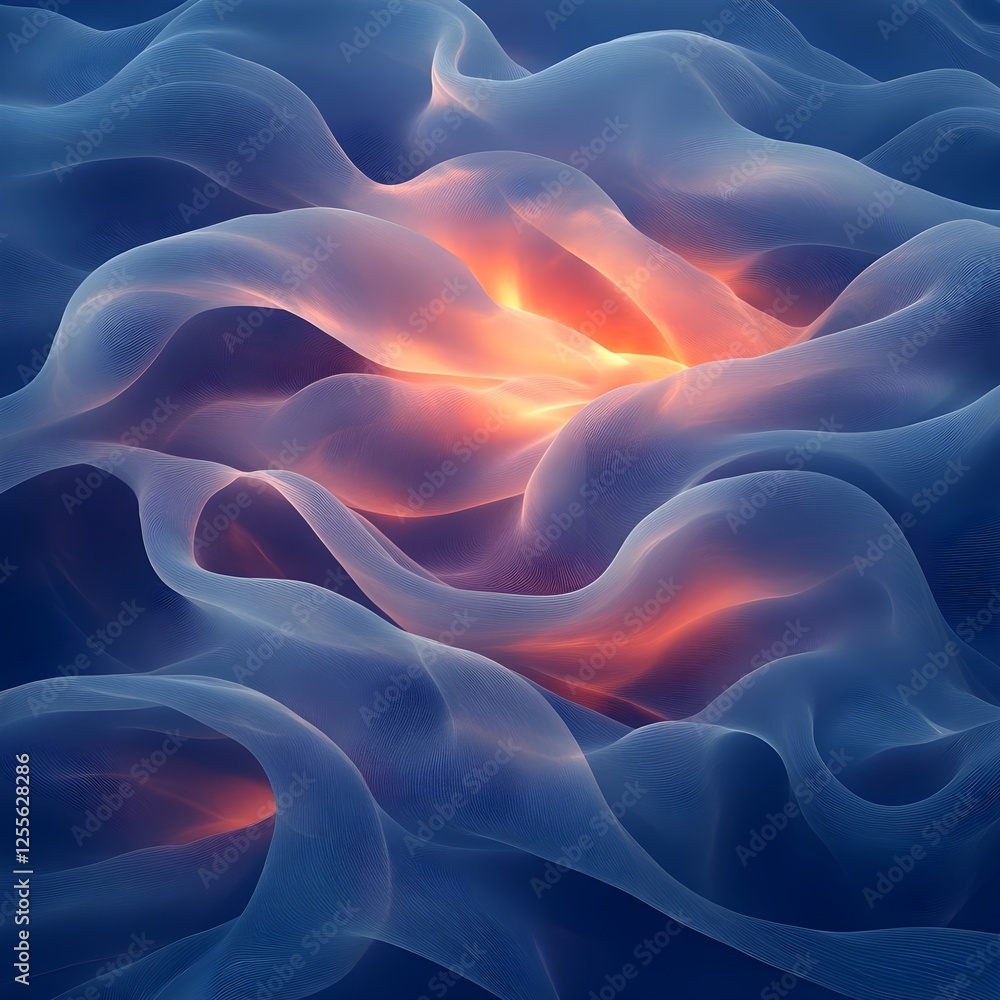 Obraz premium A symmetrical background where only the negative space is visible, forming a soft abstract pattern