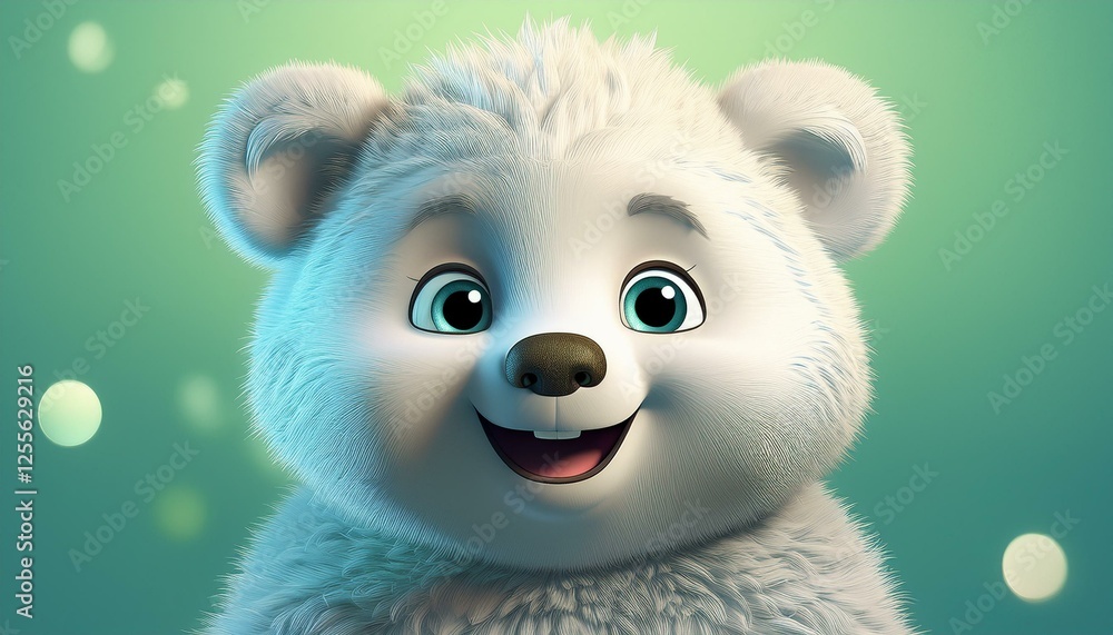 Niedlicher Eisbär, grüner Eisbär Niedlicher Eisbär, grüner Eisbär
