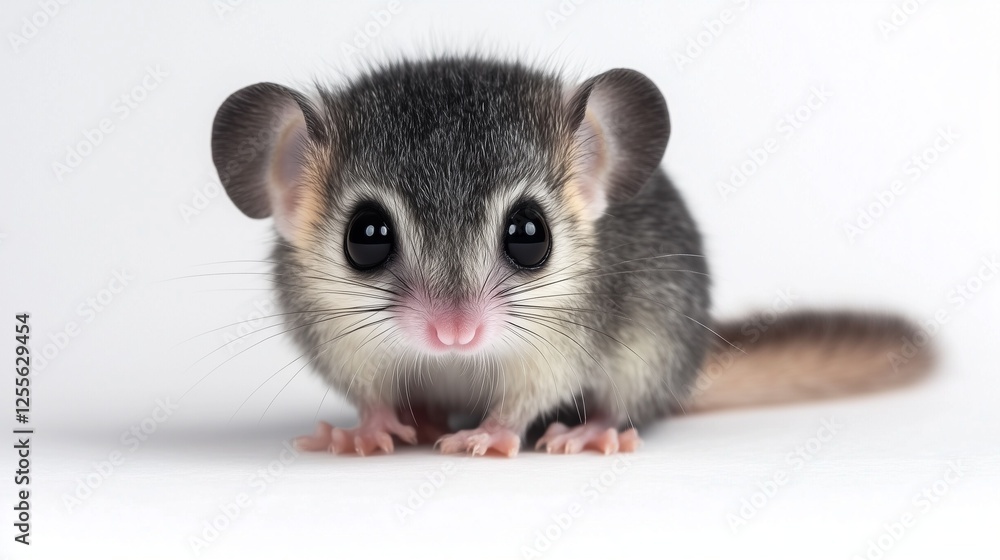 Cute baby dormouse with big black eyes Cute baby dormouse with big black eyes