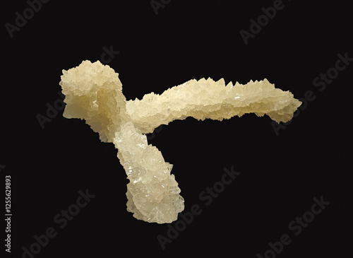 Canvastavla Close-Up View of Calcite Mineral Specimen on Dark Background