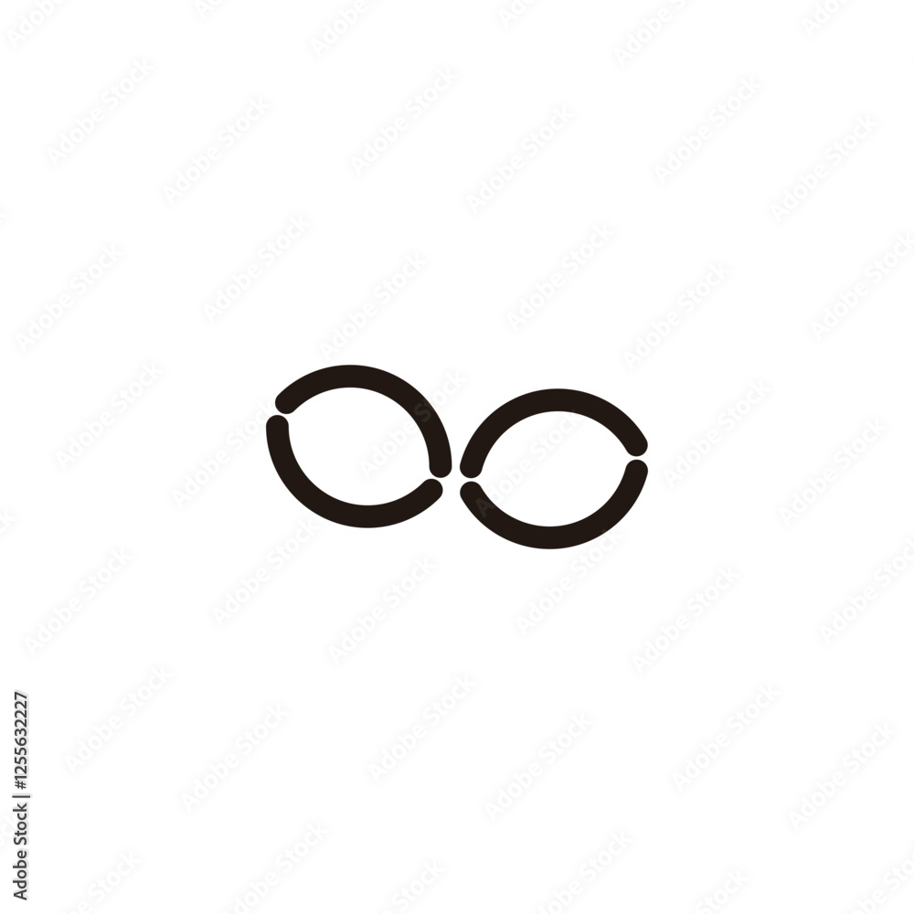 Chain geometric symbol simple logo vector Chain geometric symbol simple logo vector