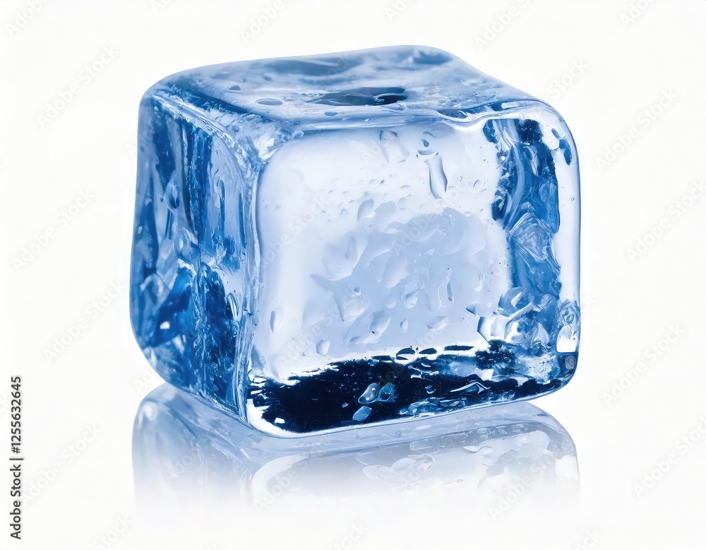 Crystal Clear Ice Cube: A Cool, Serene Still Life Crystal Clear Ice Cube: A Cool, Serene Still Life