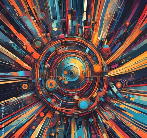 Illustration of abstract technology background.