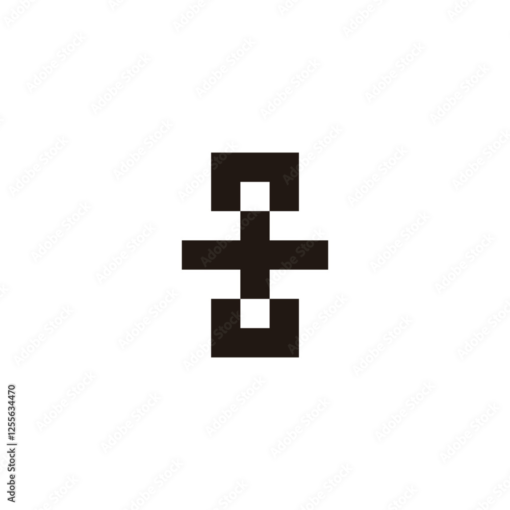 Letter nu plus square geometric symbol simple logo vector Letter nu plus square geometric symbol simple logo vector