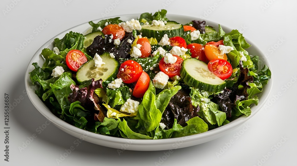 Fresh mixed greens and vegetables in a stunningly detailed composition, perfect for culinary and food themes Fresh mixed greens and vegetables in a stunningly detailed composition, perfect for culinary and food themes