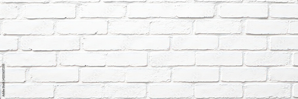 Obraz premium Clean white brick wall texture, perfect backdrop , modern, light, brick