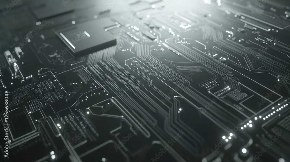 Abstract High-Tech Circuit Board Design for Futuristic Innovation Abstract High-Tech Circuit Board Design for Futuristic Innovation