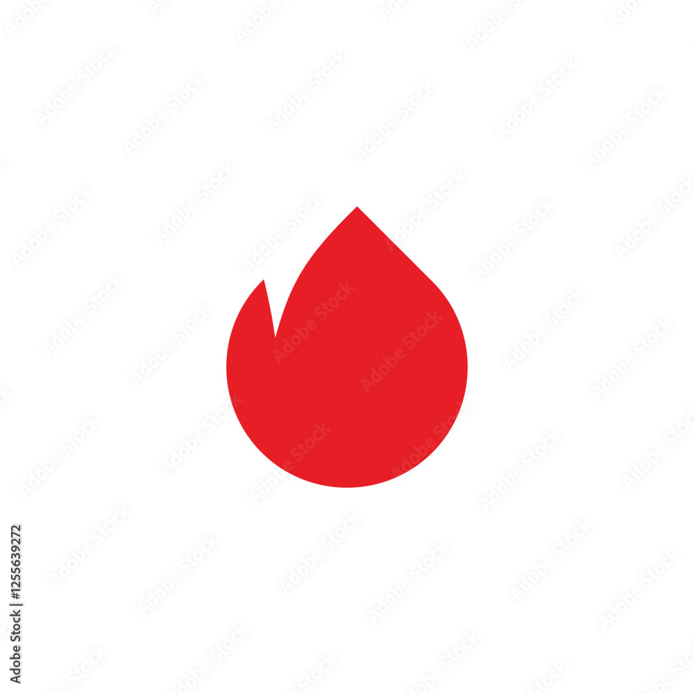 Leaf, fire geometric symbol simple logo vector Leaf, fire geometric symbol simple logo vector