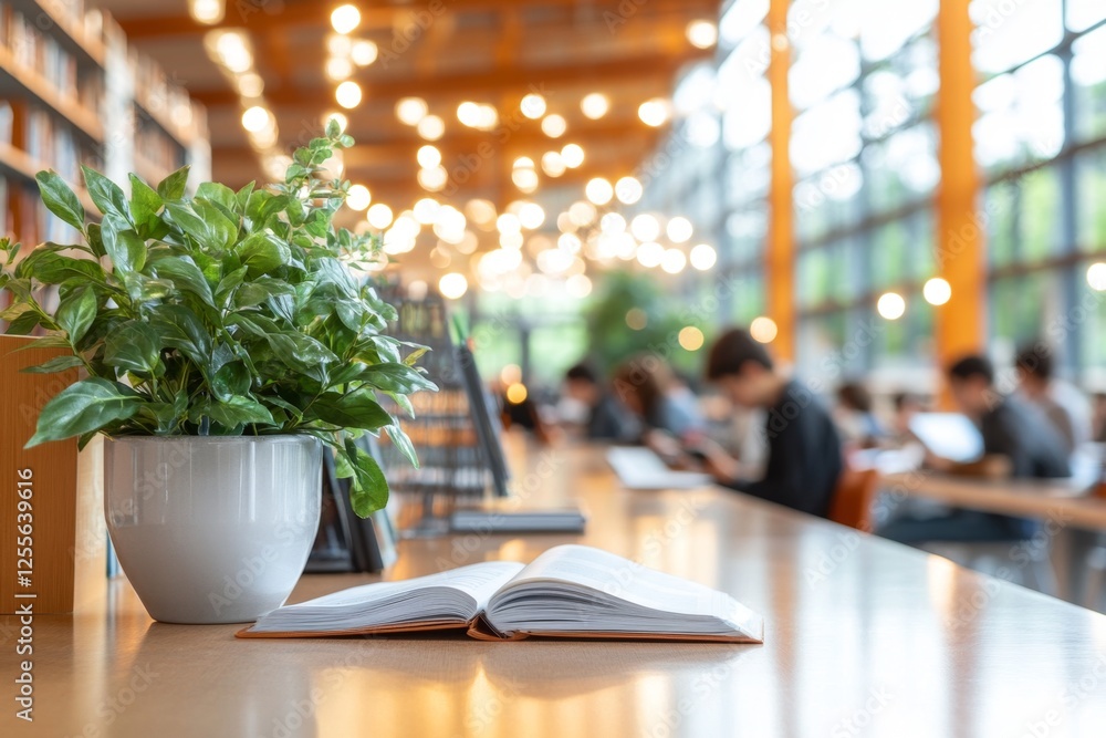 A secondary school library with students reading and studying in a quiet atmosphere A secondary school library with students reading and studying in a quiet atmosphere