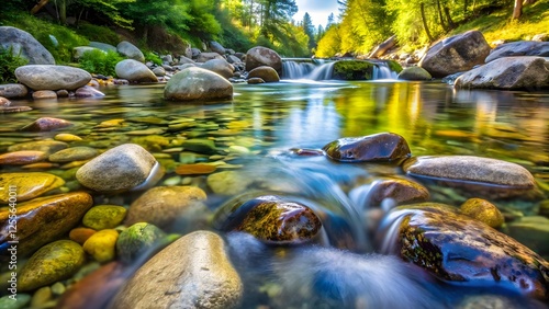 Wallpaper Mural Tranquil Mountain Stream and Rocks Torontodigital.ca