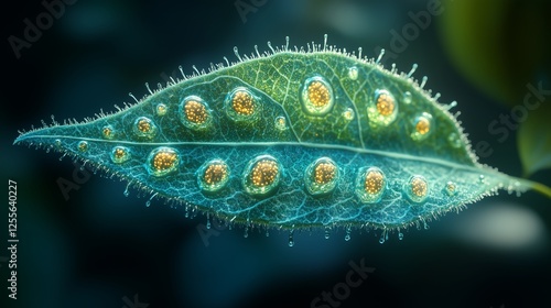 Wallpaper Mural Golden droplets on the leaves Torontodigital.ca